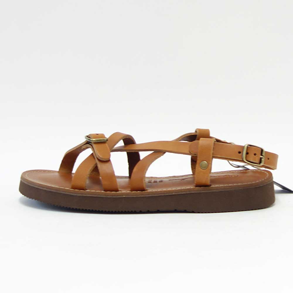 オーガニックハンドルーム Organic Handloom GAYA 001200 ブラウン フラットサンダル 日本製 天然皮革「靴」