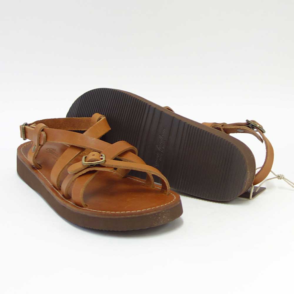 オーガニックハンドルーム Organic Handloom GAYA 001200 ブラウン フラットサンダル 日本製 天然皮革「靴」