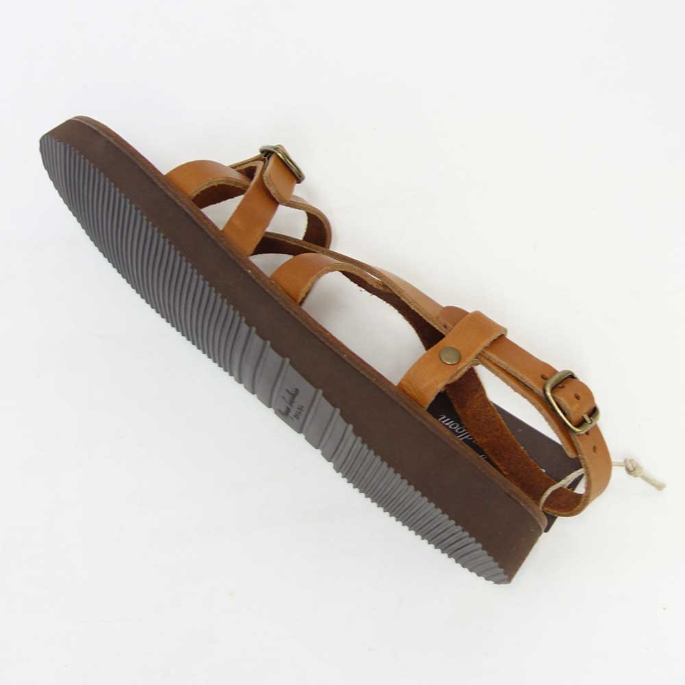 オーガニックハンドルーム Organic Handloom GAYA 001200 ブラウン フラットサンダル 日本製 天然皮革「靴」