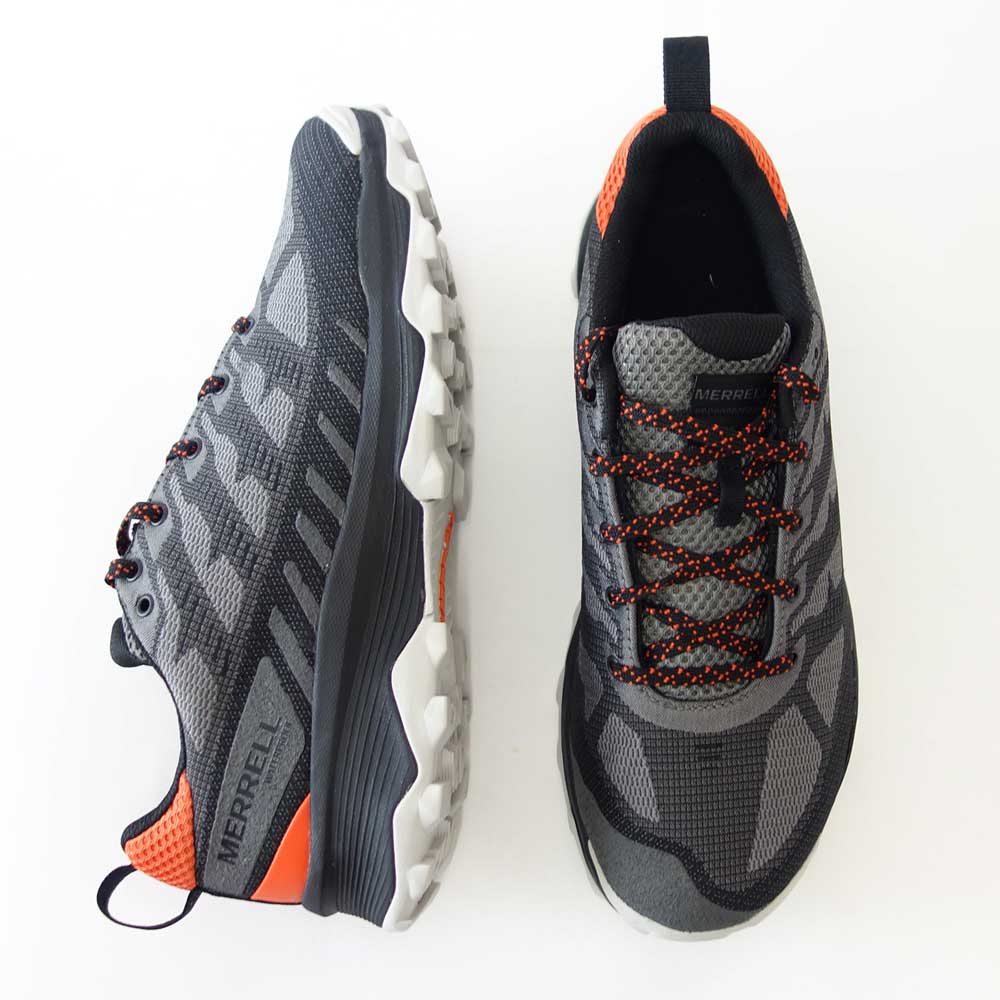 メレル MERRELL (メンズ)スピード エコ ウォータープルーフ 036999 チャコール/タンジェリン 防水メンブレン内蔵 アウトドアシューズ ウォーキング 通気性メッシュ「靴」