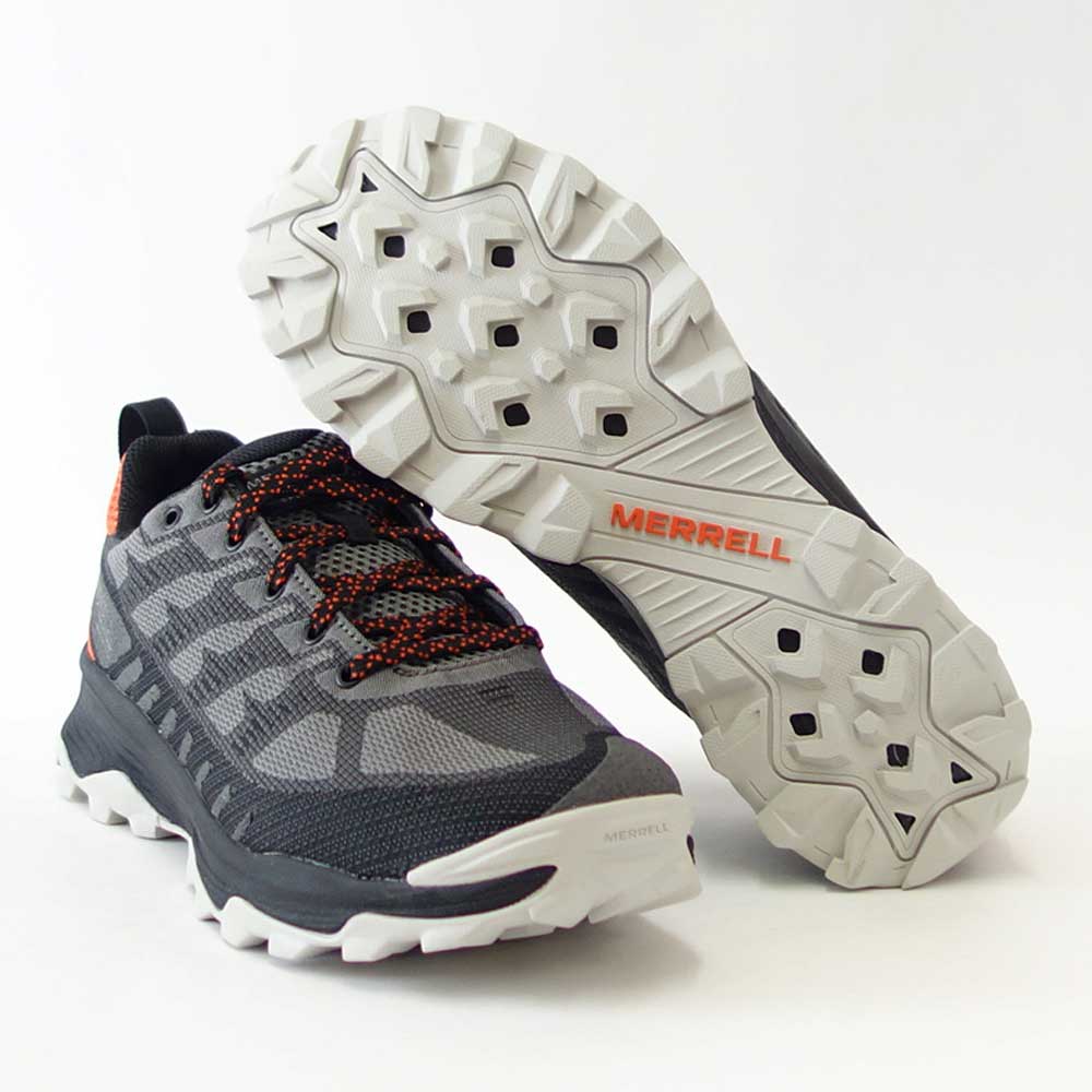 メレル MERRELL (メンズ)スピード エコ ウォータープルーフ 036999 チャコール/タンジェリン 防水メンブレン内蔵 アウトドアシューズ ウォーキング 通気性メッシュ「靴」