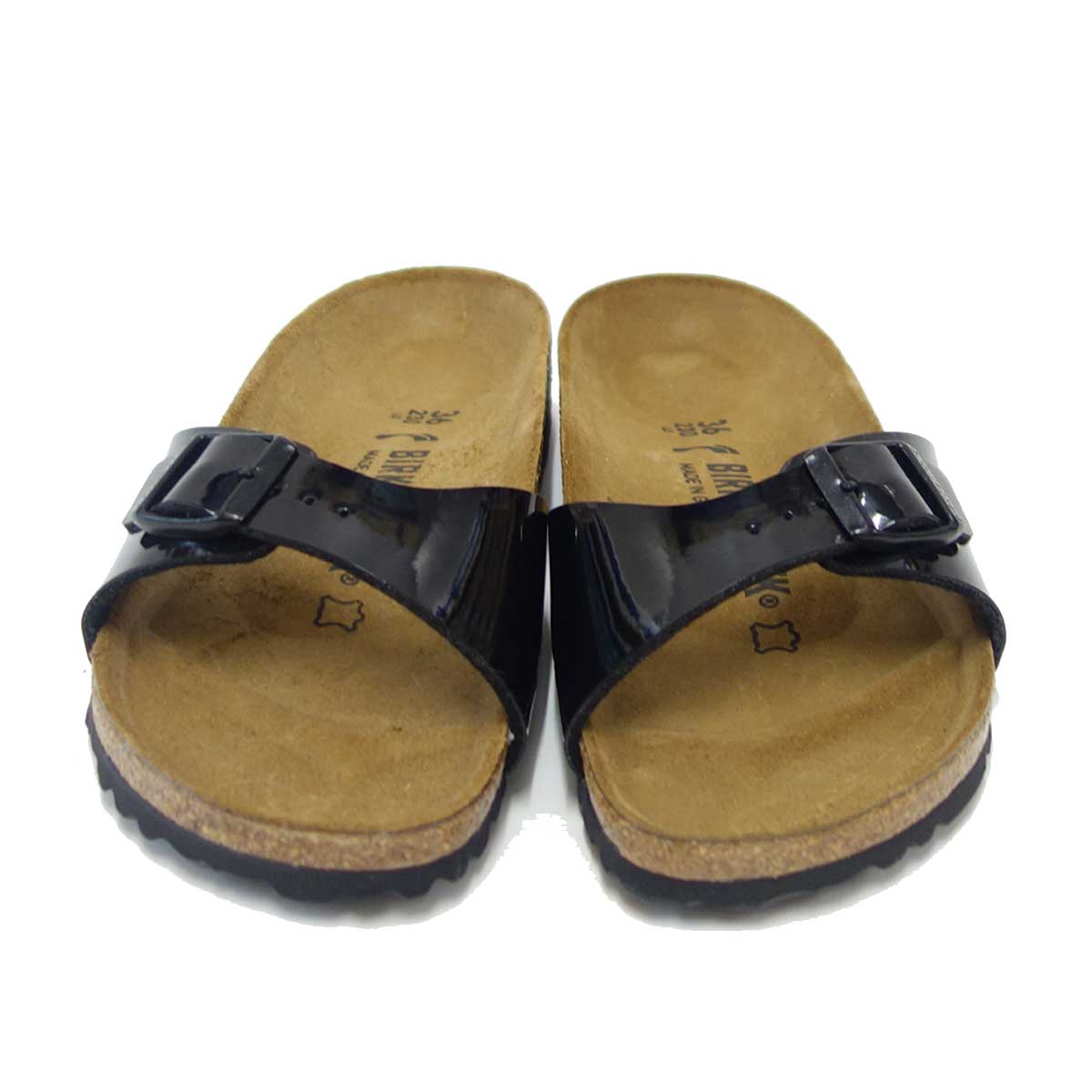 BIRKENSTOCK ビルケンシュトック MADRID(マドリッド) GC 040303 ブラックパテント(レディース)「正規輸入品」 ドイツ生まれの快適サンダル 「靴」