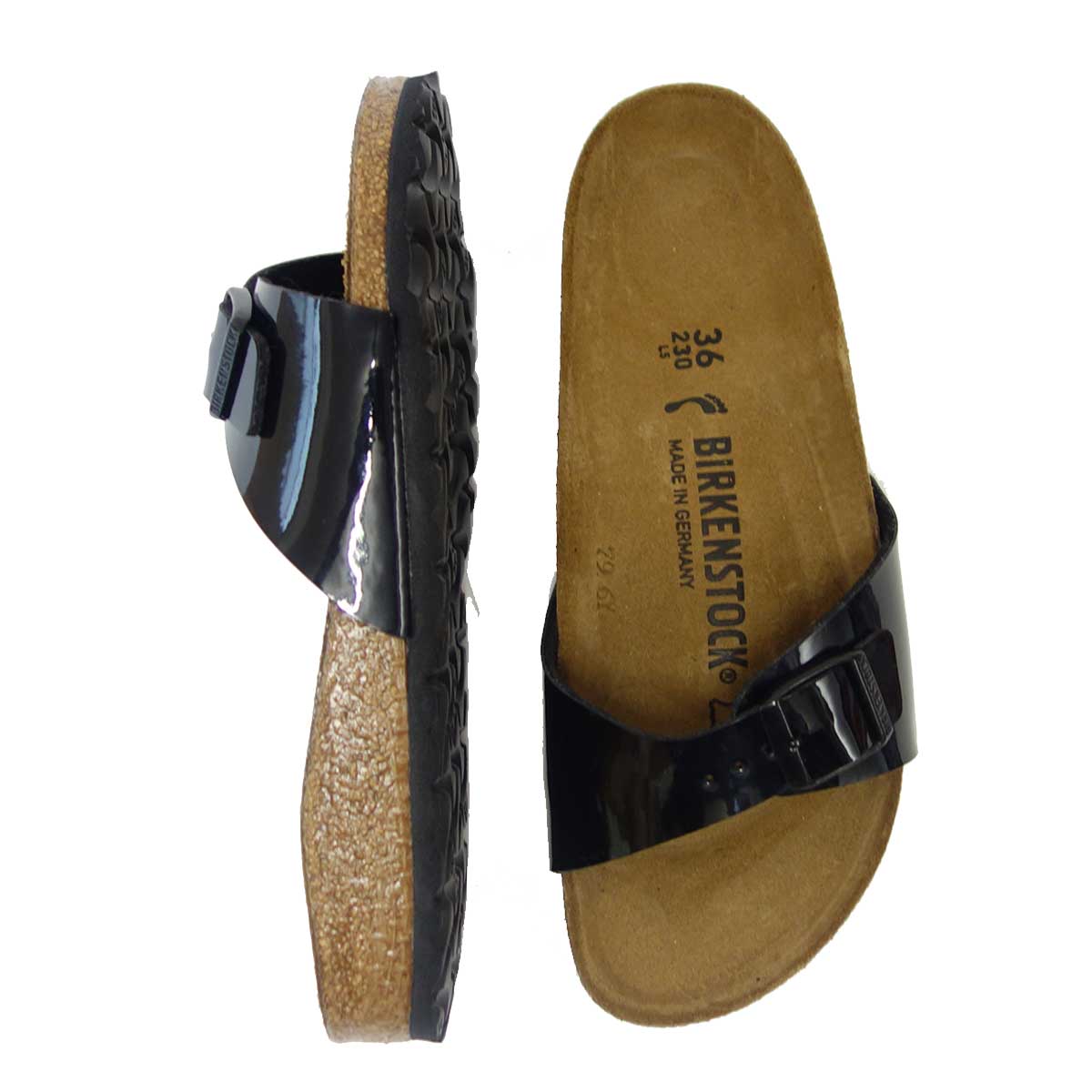 BIRKENSTOCK ビルケンシュトック MADRID(マドリッド) GC 040303 ブラックパテント(レディース)「正規輸入品」 ドイツ生まれの快適サンダル 「靴」