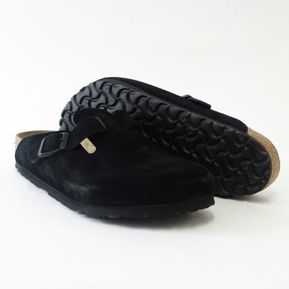 ビルケンシュトック BIRKENSTOCK Boston(ボストン)レディースサンダル 幅狭(ナローフィット) GC 060493(スエードレザー/ブラック) ドイツ生まれの快適クロッグ(正規輸入品) 「靴」