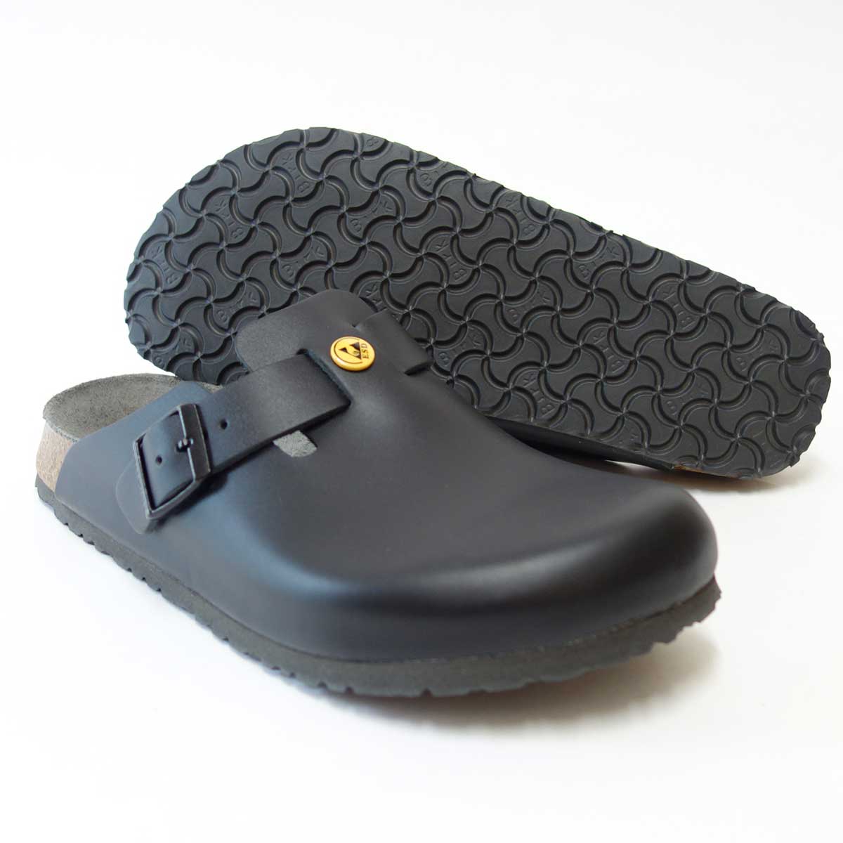 ビルケンシュトック BIRKENSTOCK プロフェッショナル Boston(ボストン) ESD 帯電消散機能付き 061360 ブラック(メンズ)ナチュラルな天然皮革アッパー (メンズ サンダル)「靴」