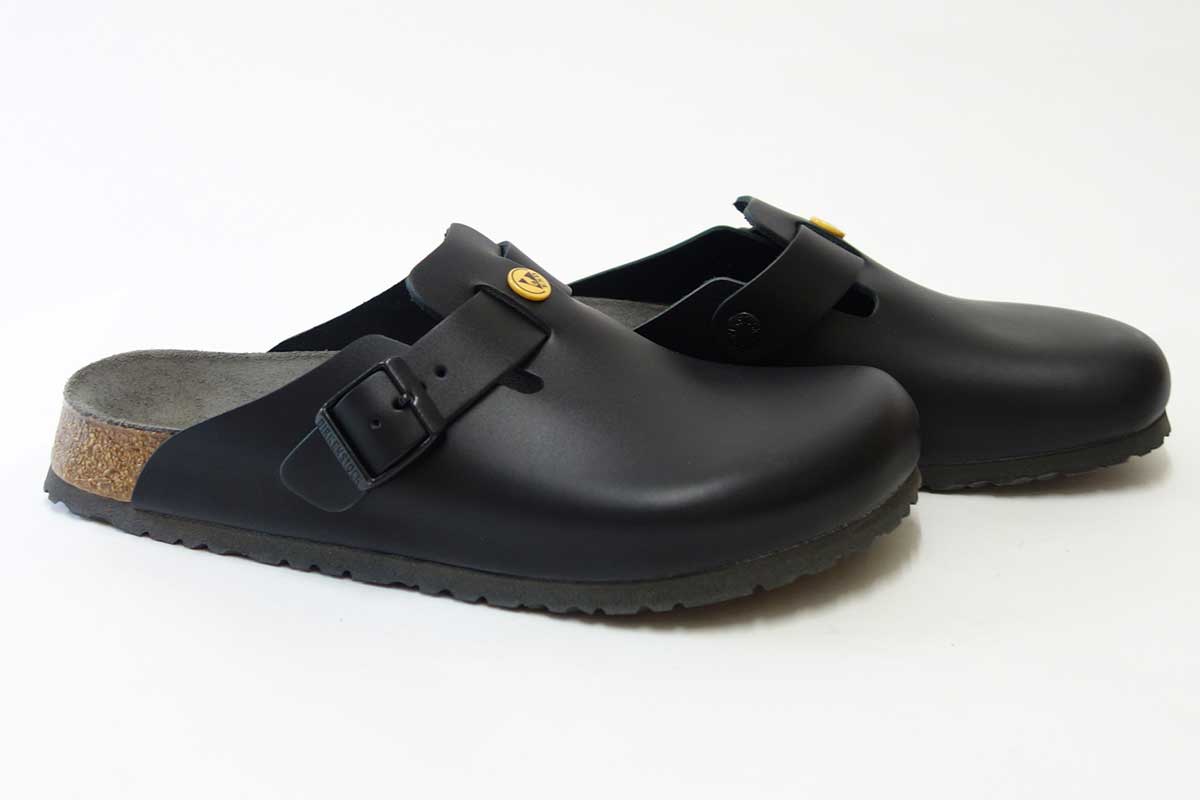 ビルケンシュトック BIRKENSTOCK プロフェッショナル Boston(ボストン) ESD 帯電消散機能付き 061360 ブラック(メンズ)ナチュラルな天然皮革アッパー (メンズ サンダル)「靴」