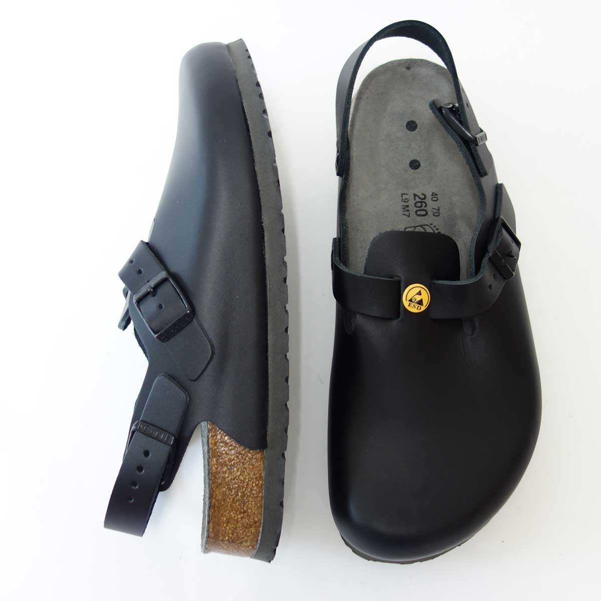 BIRKENSTOCK ビルケンシュトック プロフェッショナル Tokio(トキオ) ESD 帯電消散機能付き 061400 ブラック(メンズ) ナチュラルな天然皮革アッパー 「靴」