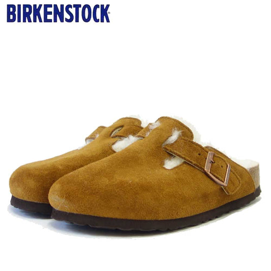 ビルケンシュトック BIRKENSTOCK Boston VL/Fell(ボストン)幅狭(ナローフィット) 1001141(スエードレザー/ミンク)(ラムスキンボア) サボ クロッグ ドイツ製快適サンダル 「靴」