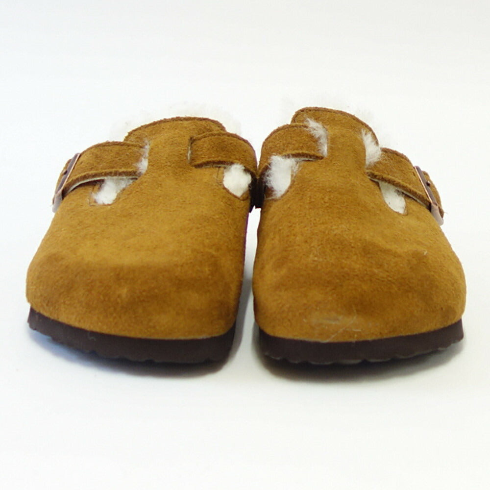 ビルケンシュトック BIRKENSTOCK Boston VL/Fell(ボストン)幅狭(ナローフィット) 1001141(スエードレザー/ミンク)(ラムスキンボア) サボ クロッグ ドイツ製快適サンダル 「靴」