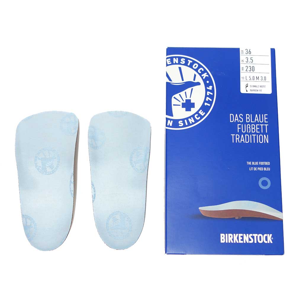 ビルケンシュトック BIRKENSTOCK インソール ブルーフットベッド トラディッション カラー:ブルー 1001158(幅狭)コルク製フットベッド(ドイツ製)