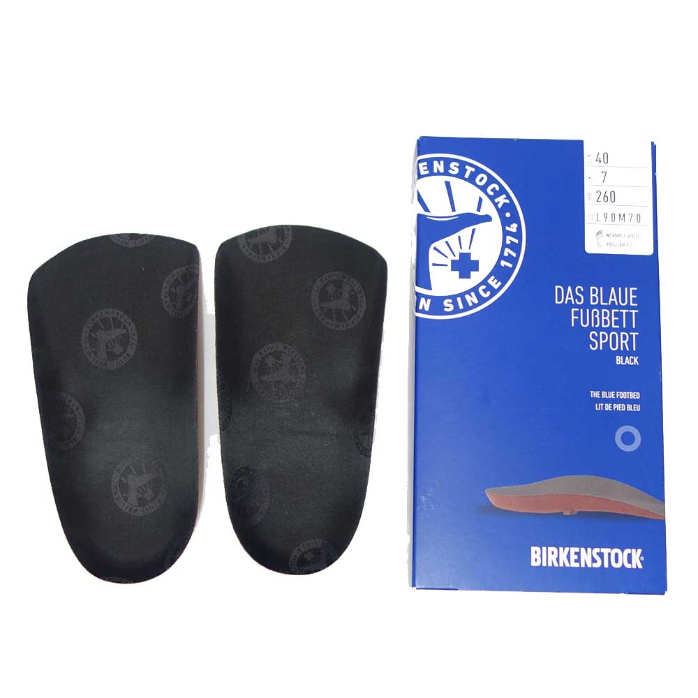 ビルケンシュトック BIRKENSTOCK インソール ブルーフットベッド スポーツ カラー:ブラック 1001180(幅広)コルク製フットベッド(ドイツ製)