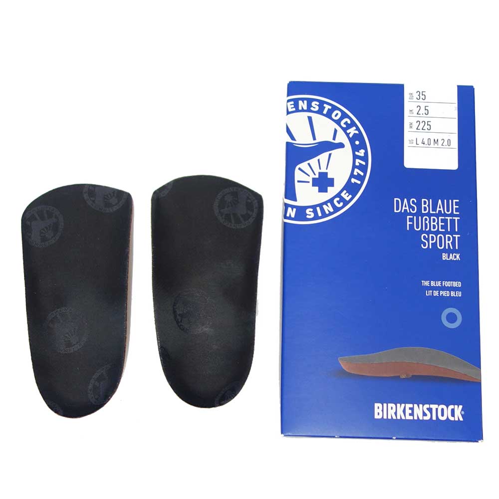 ビルケンシュトック BIRKENSTOCK インソール ブルーフットベッド スポーツ カラー:ブラック 1001181(幅狭)コルク製フットベッド(ドイツ製)
