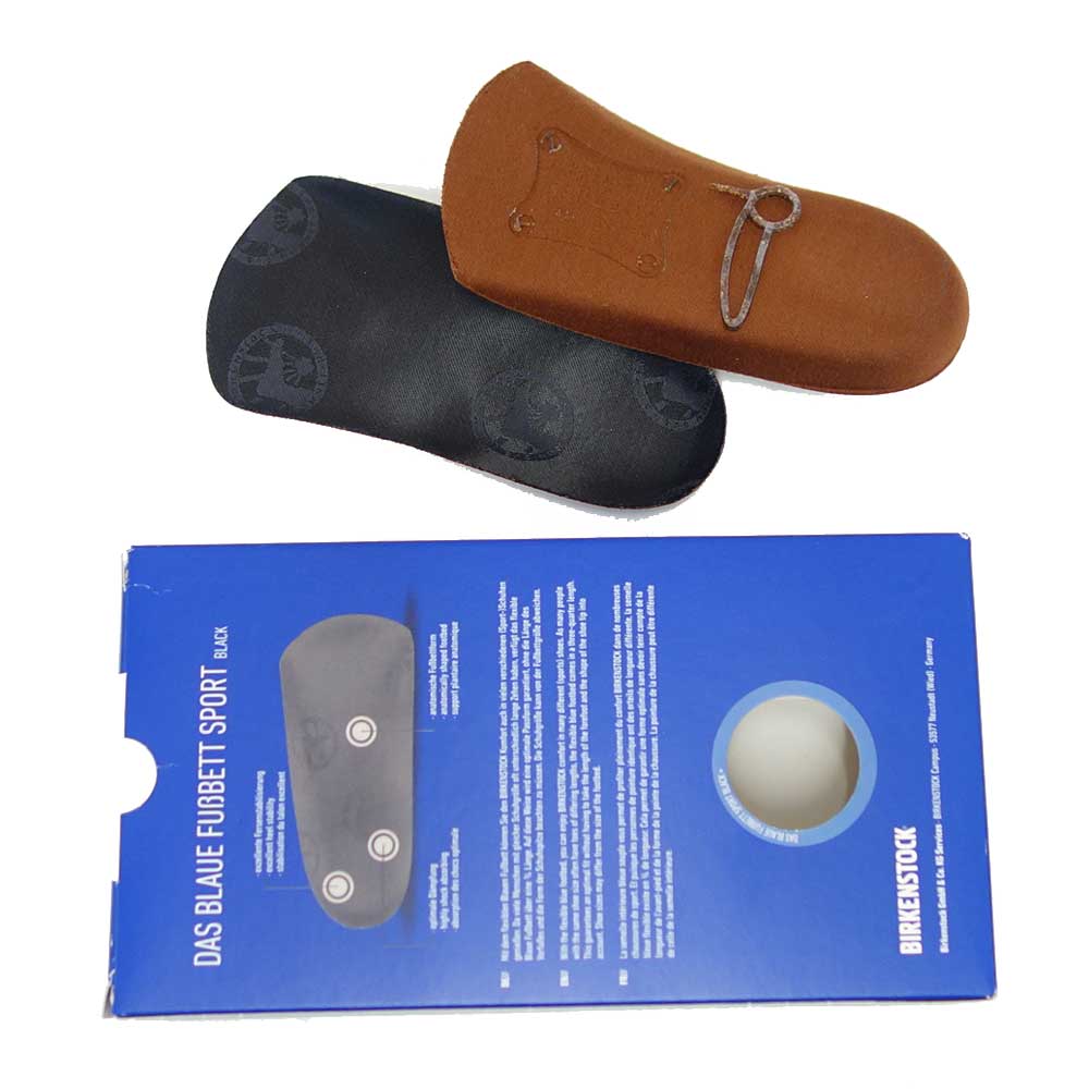 ビルケンシュトック BIRKENSTOCK インソール ブルーフットベッド スポーツ カラー:ブラック 1001181(幅狭)コルク製フットベッド(ドイツ製)
