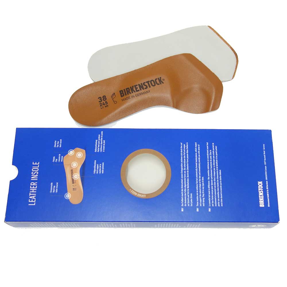 ビルケンシュトック BIRKENSTOCK インソール Leather Insole(レザーインソール) カラー:ブラウン 1001245(幅広)レザー&ラテックスフットベッド(ドイツ製)