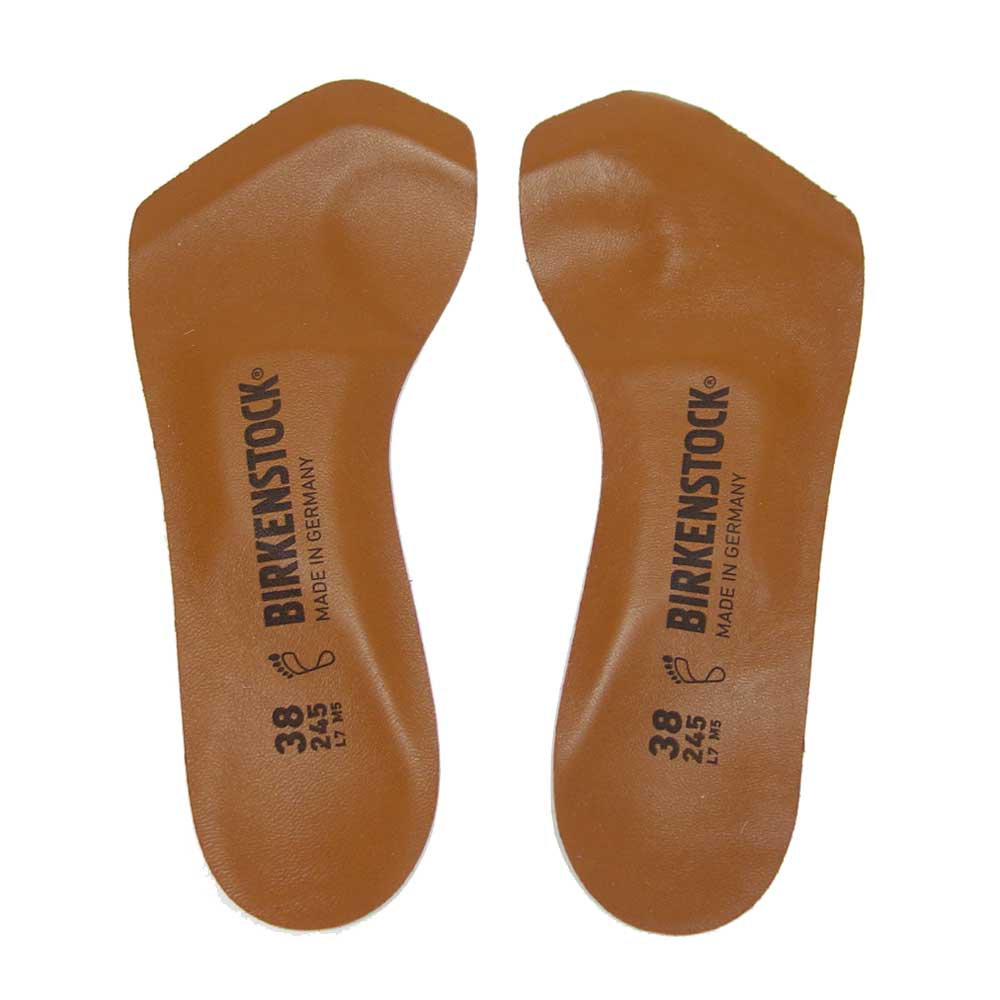 ビルケンシュトック BIRKENSTOCK インソール Leather Insole(レザーインソール) カラー:ブラウン 1001245(幅広)レザー&ラテックスフットベッド(ドイツ製)