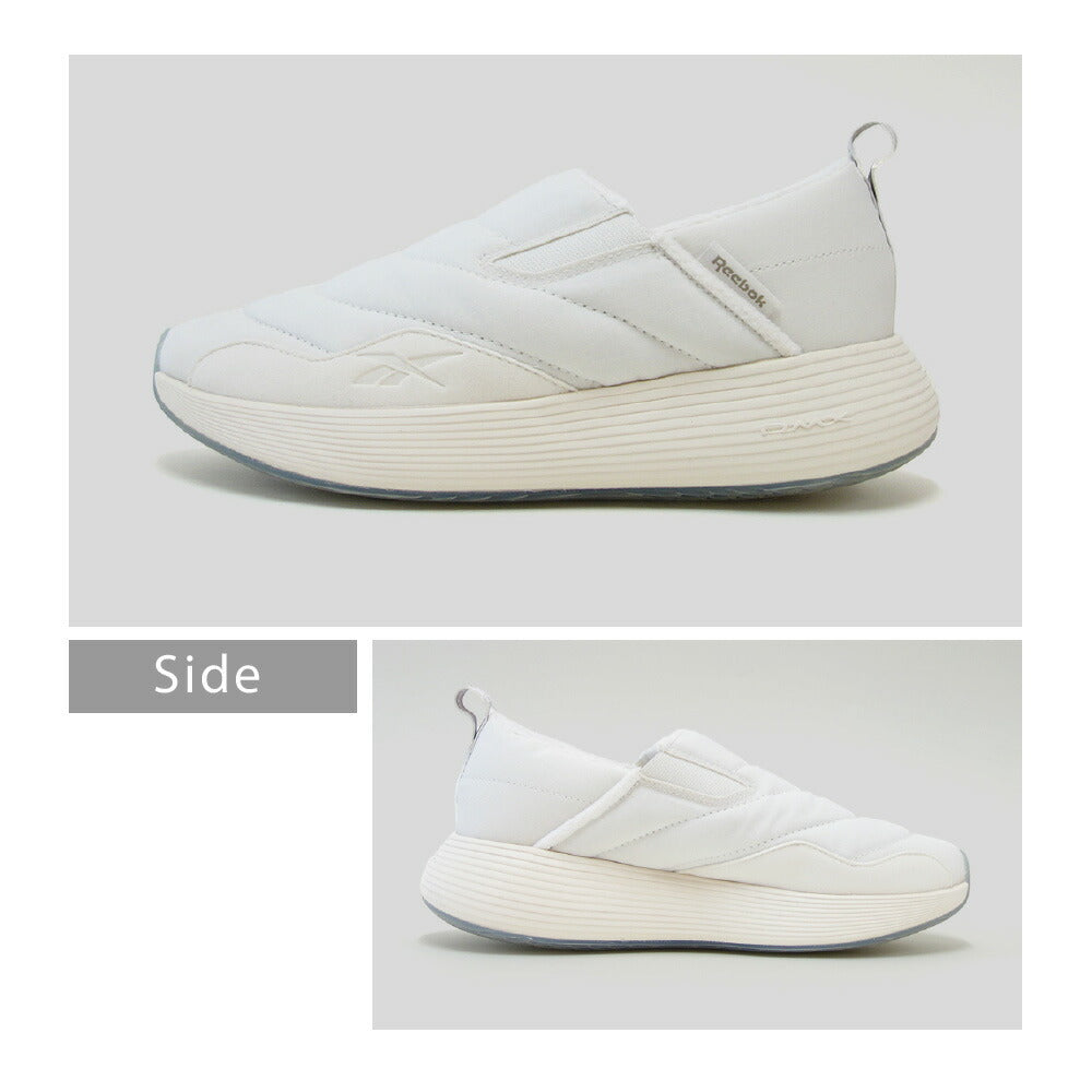 ReebokリーボックDMXCOMFORT+SLIPONWINTER10020816(レディース)コンフォートプラススリッポンウィンタースニーカー楽ちんシンプル白黒ホワイトブラック100208162100208163「靴」