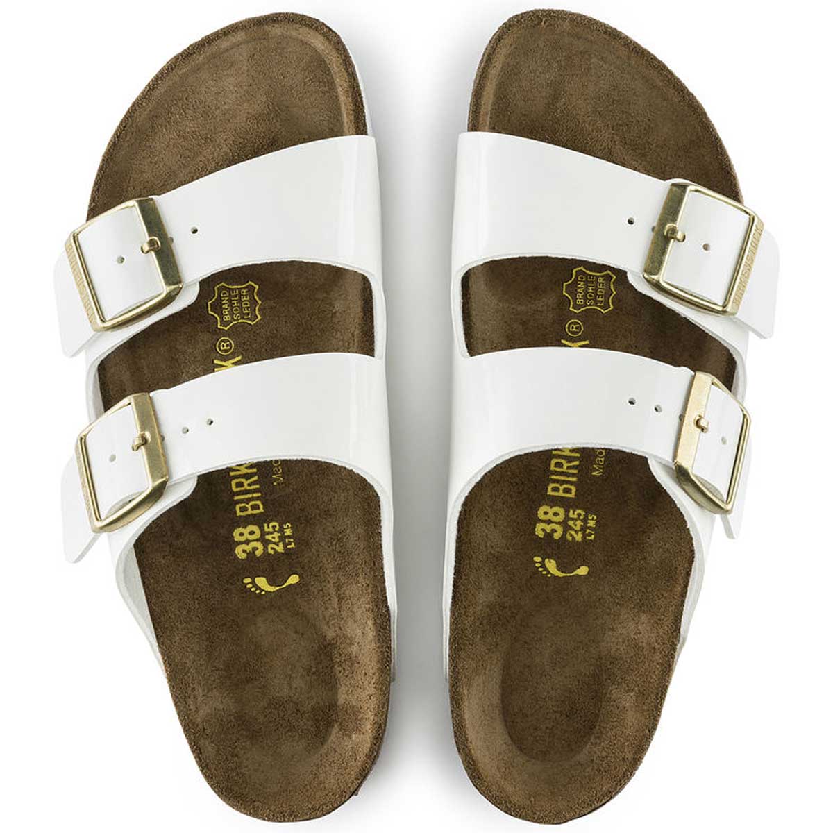 ビルケンシュトック BIRKENSTOCK ARIZONA(アリゾナ)<br>GC 1005294 ホワイトパテント(ビルコフロー)<BR>(レディース サンダル)「正規輸入品」ドイツ生まれの快適サンダル<br>「靴」