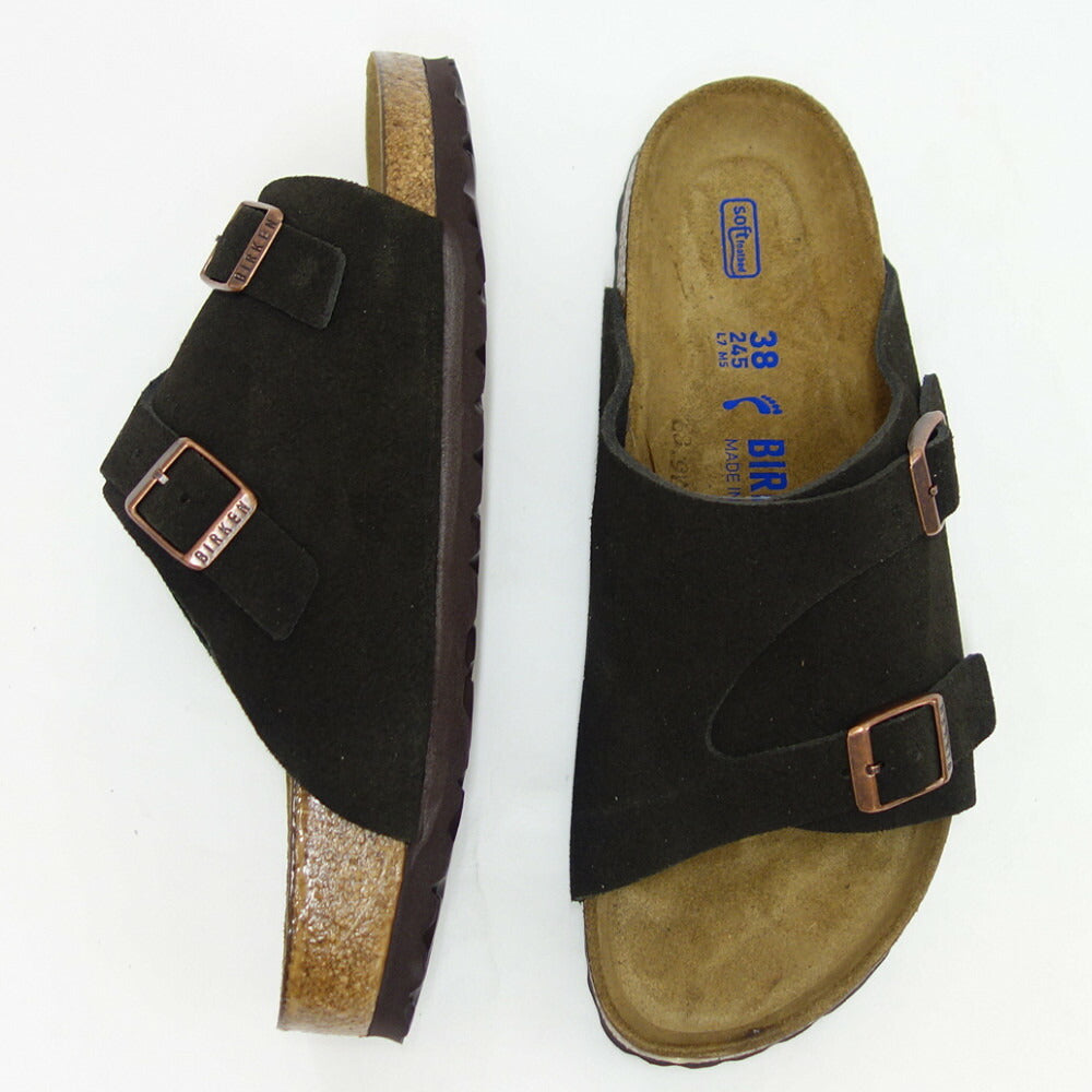 ビルケンシュトック BIRKENSTOCK Zurich Soft Footbed(チューリッヒ ソフトフットベッド) 1009531 モカ(スエードレザー) (レディース サンダル ナローフィット)「正規輸入品」 「靴」