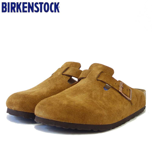 ビルケンシュトック BIRKENSTOCK Boston SFB(ボストン) ソフトフットベッド レディース 幅狭(ナローフィット) 1009543(スエードレザー/ミンク) サボ クロッグ ドイツ製快適サンダル 「靴」
