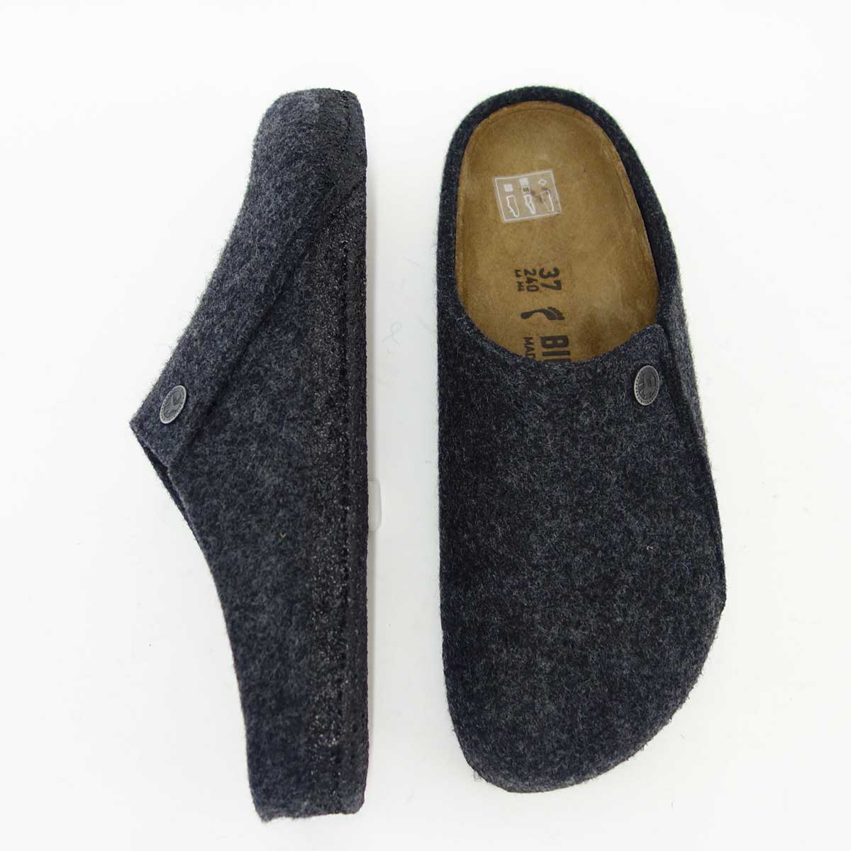 ビルケンシュトック BIRKENSTOCK Zermatt Rivet(ツェルマット)幅広(レギュラーフィット) 1014938(ウールフェルト/アンスラジット) 「靴」