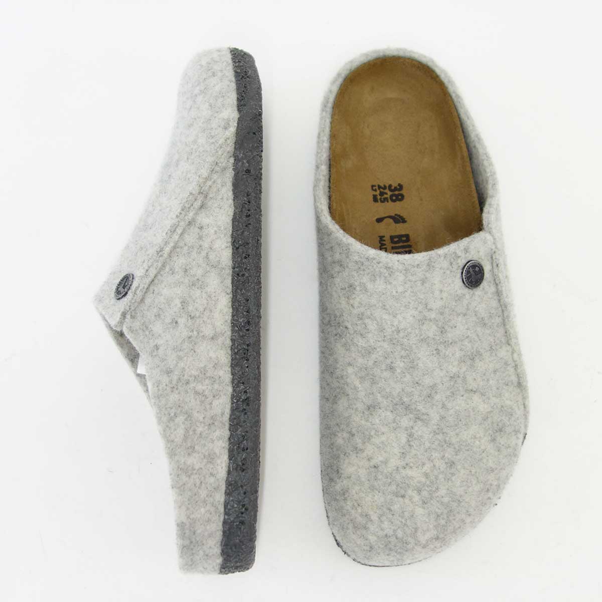 ビルケンシュトック BIRKENSTOCK Zermatt Rivet(ツェルマット)幅狭(ナローフィット) 1014934(ウールフェルト/ライトグレー) 「靴」