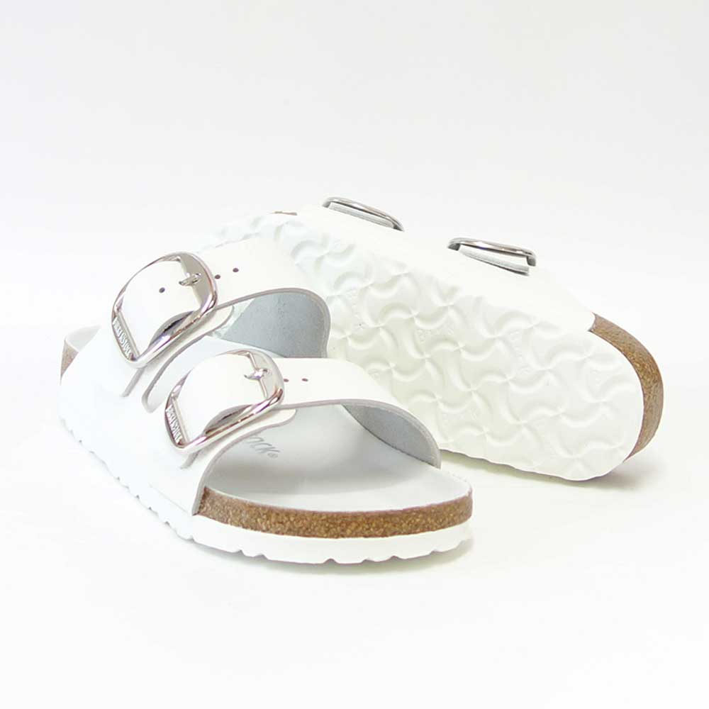 BIRKENSTOCK ビルケンシュトック Arizona Big Buckle(アリゾナ ビッグバックル)ナチュラルレザー ホワイト 1016826(ナローフィット 幅狭) ドイツ製 コンフォートサンダル 天然皮革「靴」