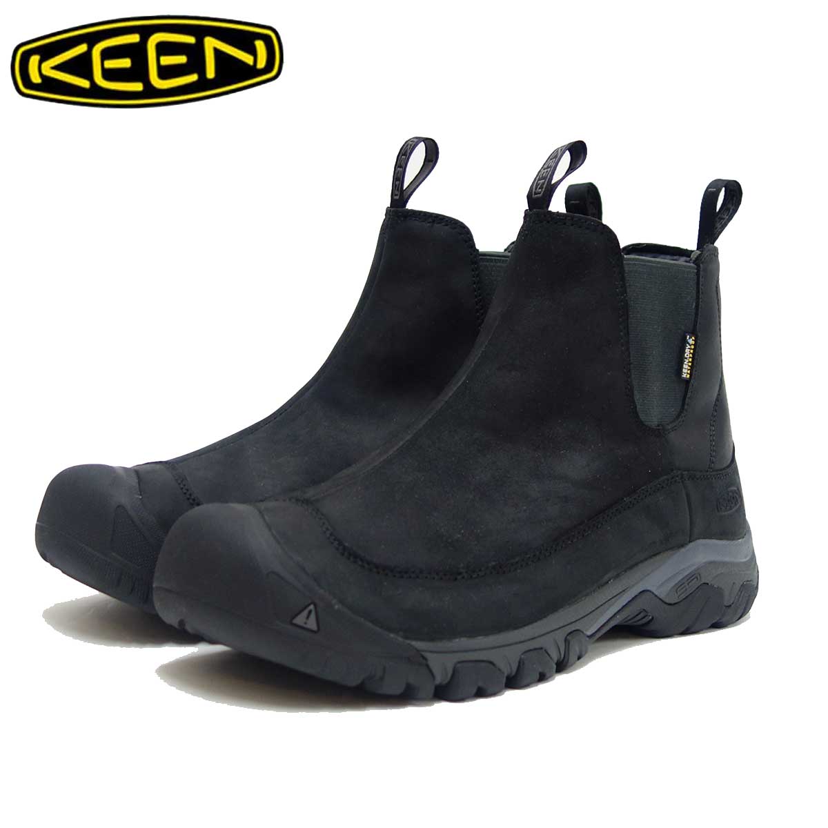 キーン KEEN アンカレッジ ブーツ スリー ウォータープルーフ 1017789 ブラック(メンズ) サイドゴアブーツ ワークブーツ 「靴」