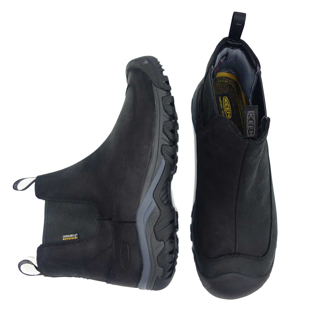 キーン KEEN アンカレッジ ブーツ スリー ウォータープルーフ 1017789 ブラック(メンズ) サイドゴアブーツ ワークブーツ 「靴」