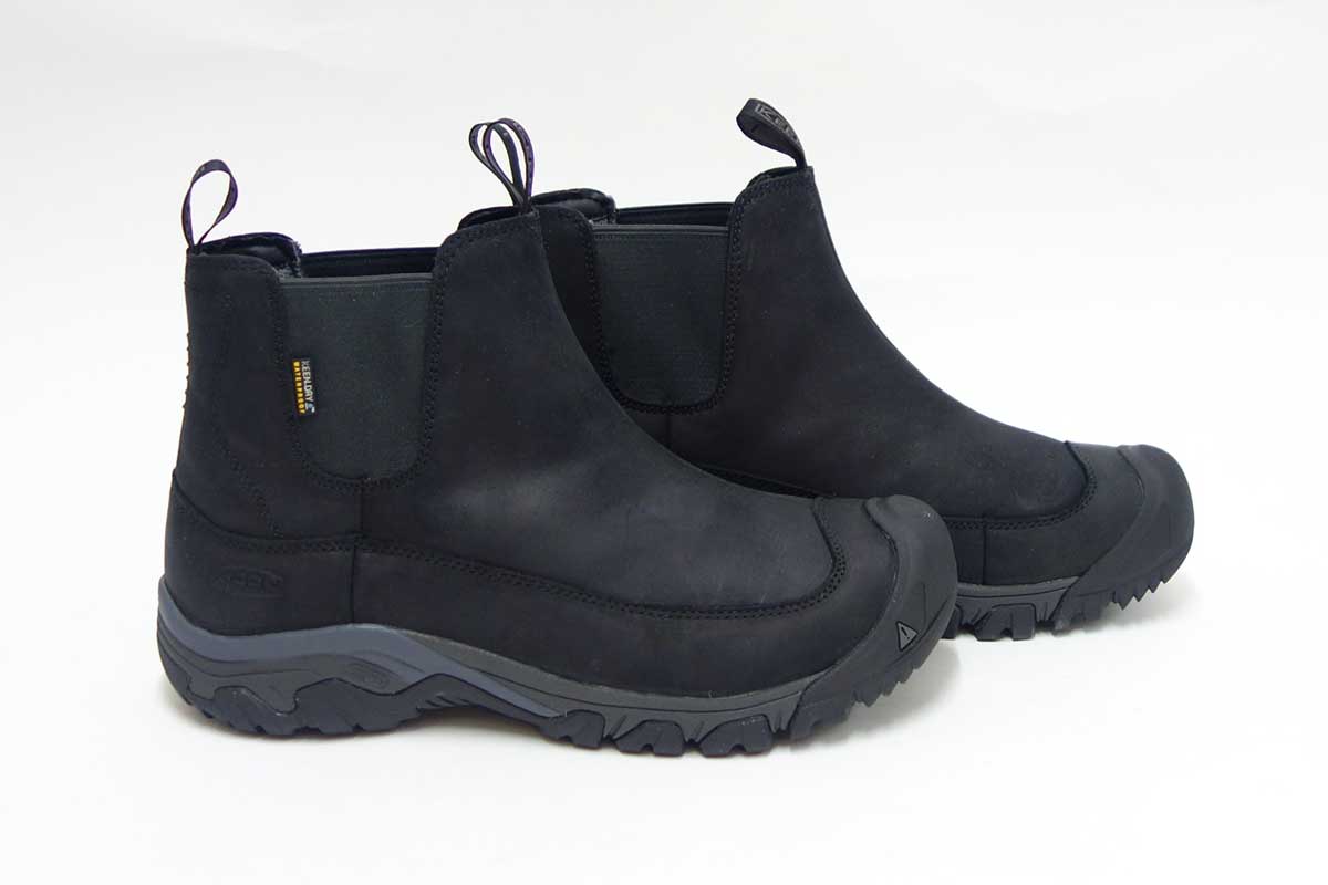 キーン KEEN アンカレッジ ブーツ スリー ウォータープルーフ 1017789 ブラック(メンズ) サイドゴアブーツ ワークブーツ 「靴」