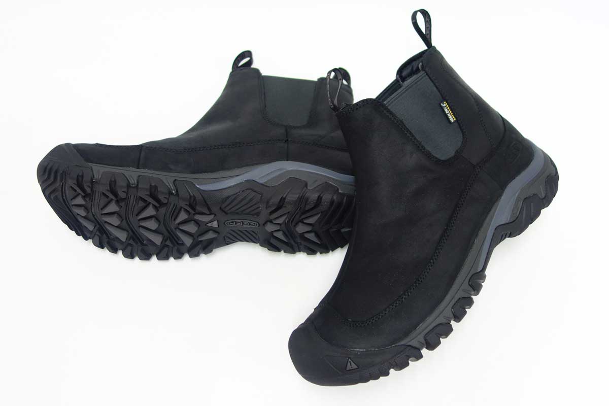 キーン KEEN アンカレッジ ブーツ スリー ウォータープルーフ 1017789 ブラック(メンズ) サイドゴアブーツ ワークブーツ 「靴」