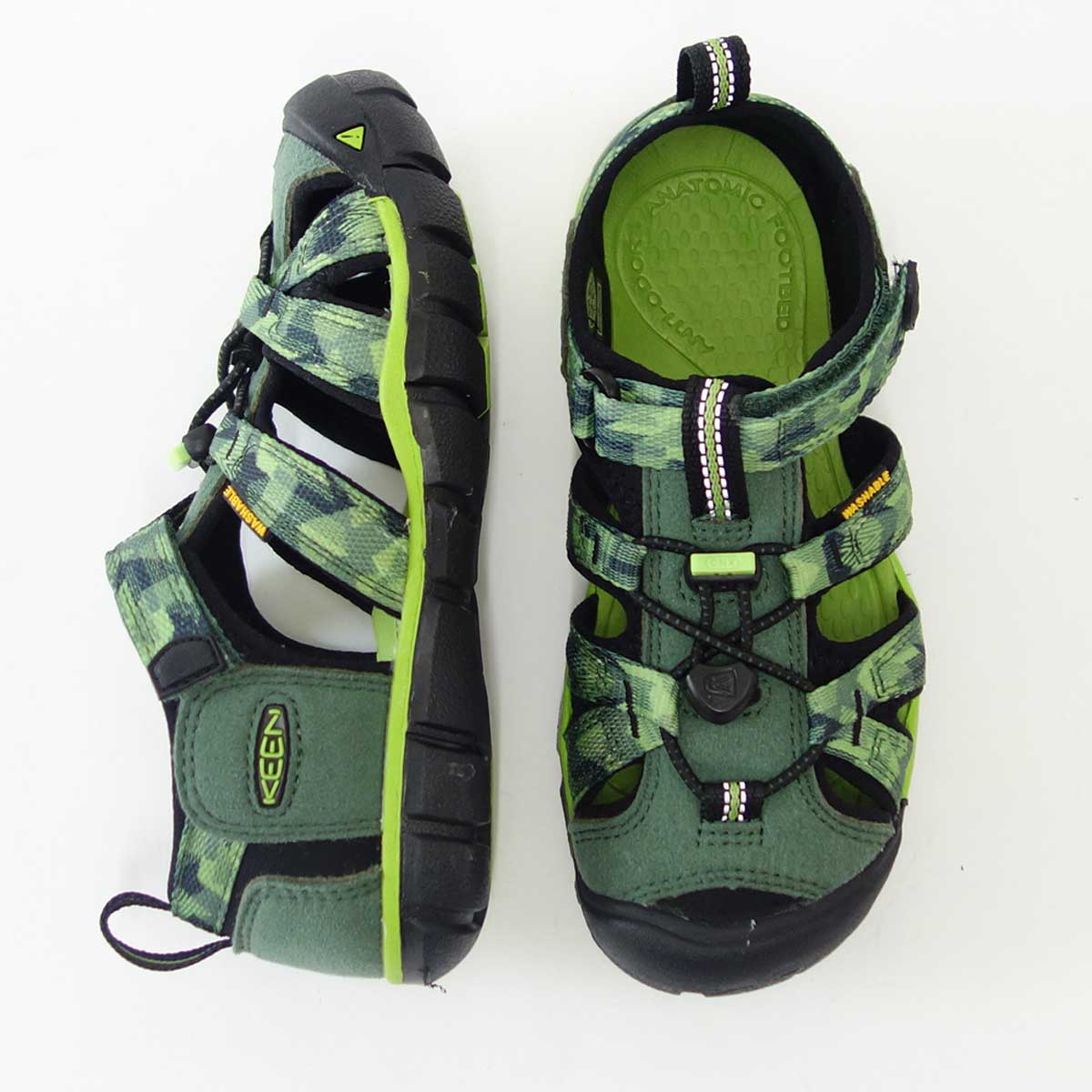KEEN キーン KIDS Seacamp 2 cnx <br>1018113(キッズ)1018109 <BR>シーキャンプツーシーエヌエックス<br>カラー:DUCK GREEN / GREENERY<BR>「靴」