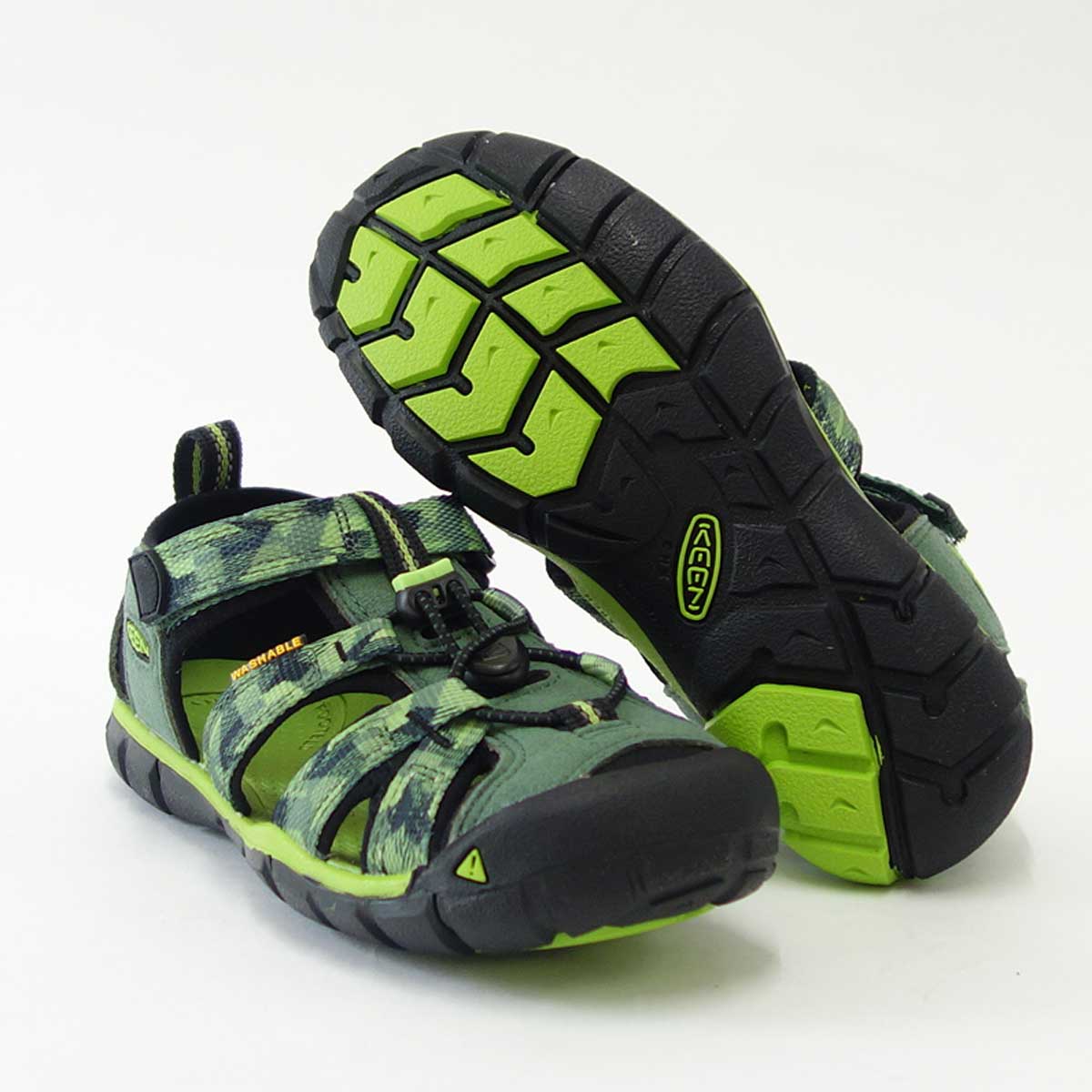 KEEN キーン KIDS Seacamp 2 cnx <br>1018113(キッズ)1018109 <BR>シーキャンプツーシーエヌエックス<br>カラー:DUCK GREEN / GREENERY<BR>「靴」