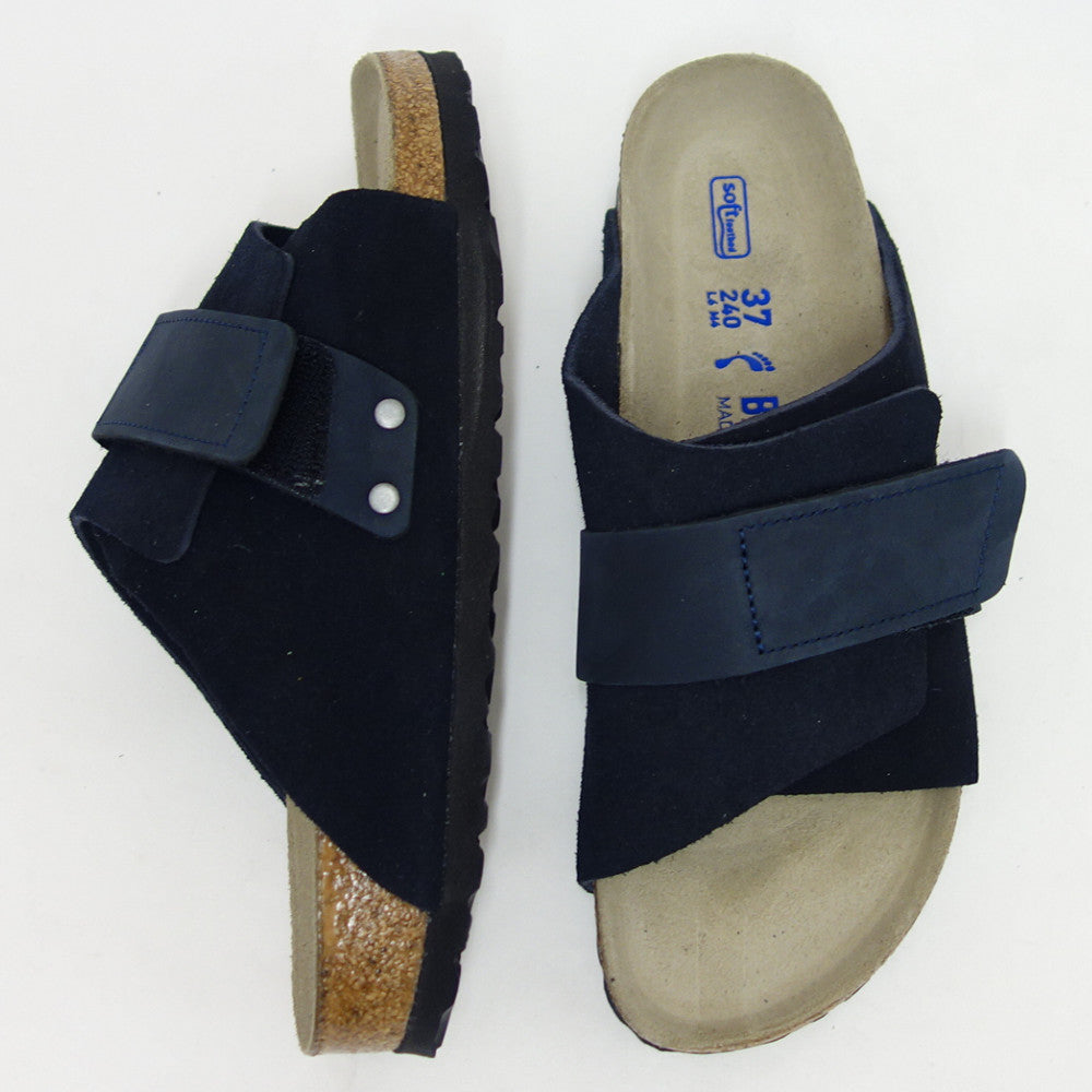 ビルケンシュトック BIRKENSTOCK Kyoto Soft Footbed(キョウト ソフトフットベッド) 1019291 ミッドナイト(ヌバック/スエード) (レディース サンダル ナローフィット)「正規輸入品」 「靴」