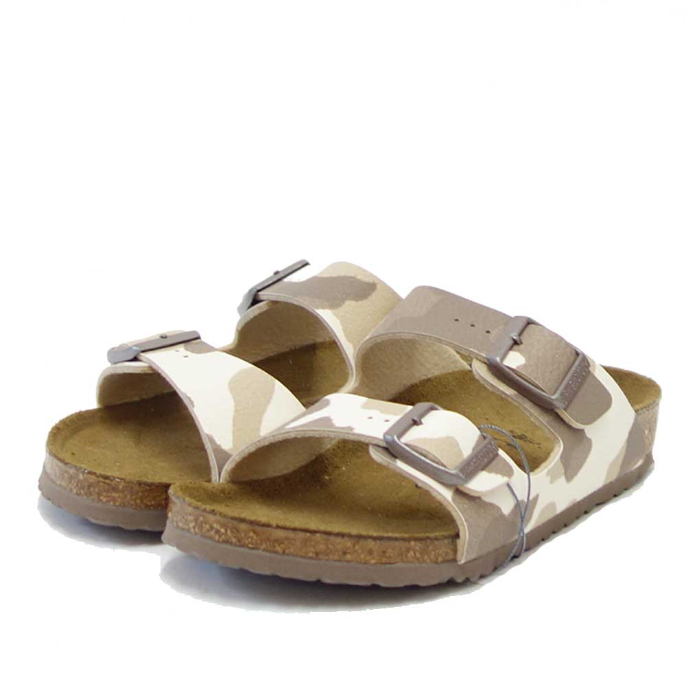 BIRKENSTOCK(ビルケンシュトック) ARIZONA(アリゾナ)キッズサンダル 1019324 Desert Soil Camo Almond ビーチサンダル 子ども靴「靴」