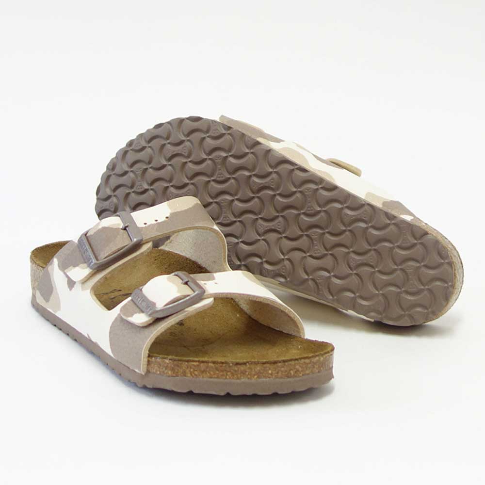 BIRKENSTOCK(ビルケンシュトック) ARIZONA(アリゾナ)キッズサンダル 1019324 Desert Soil Camo Almond ビーチサンダル 子ども靴「靴」
