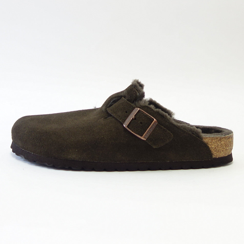 ビルケンシュトック BIRKENSTOCK Boston VL/Fell(ボストン)幅広(レギュラーフィット) 1020567 (スエードレザー/モカ)(ラムスキンボア)メンズ サボ クロッグ ドイツ製快適サンダル 「靴」