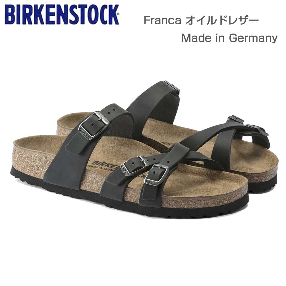 BIRKENSTOCKビルケンシュトックFranca(フランカ)ブラック1021203(ナローフィット幅狭)レディースサンダルトングミュールクロッグコンフォートドイツ製「正規品」「靴」