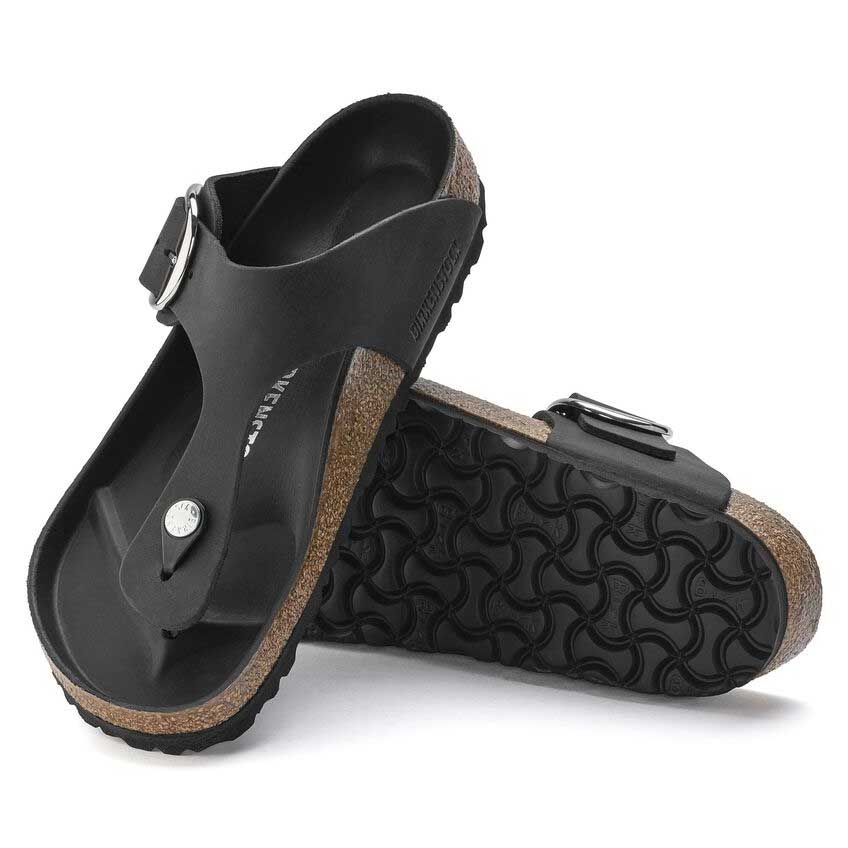 BIRKENSTOCKビルケンシュトックGizehBigBuckle(ギゼビッグバックル)ブラック1023334(レギュラーフィット幅広)天然皮革オイルドレザーレディースサンダルトングミュールクロッグコンフォートドイツ製「正規品」「靴」