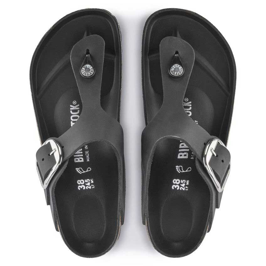 BIRKENSTOCKビルケンシュトックGizehBigBuckle(ギゼビッグバックル)ブラック1023334(レギュラーフィット幅広)天然皮革オイルドレザーレディースサンダルトングミュールクロッグコンフォートドイツ製「正規品」「靴」