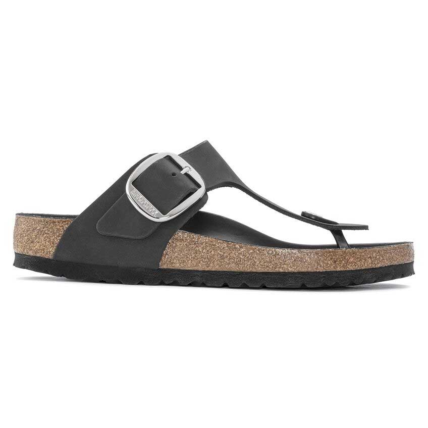 BIRKENSTOCKビルケンシュトックGizehBigBuckle(ギゼビッグバックル)ブラック1023334(レギュラーフィット幅広)天然皮革オイルドレザーレディースサンダルトングミュールクロッグコンフォートドイツ製「正規品」「靴」