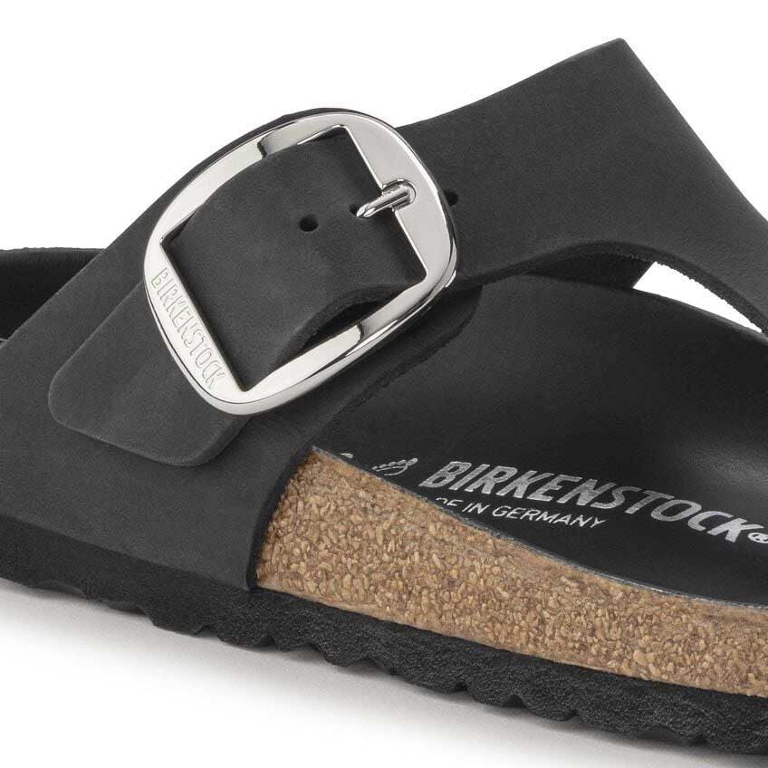 BIRKENSTOCKビルケンシュトックGizehBigBuckle(ギゼビッグバックル)ブラック1023334(レギュラーフィット幅広)天然皮革オイルドレザーレディースサンダルトングミュールクロッグコンフォートドイツ製「正規品」「靴」