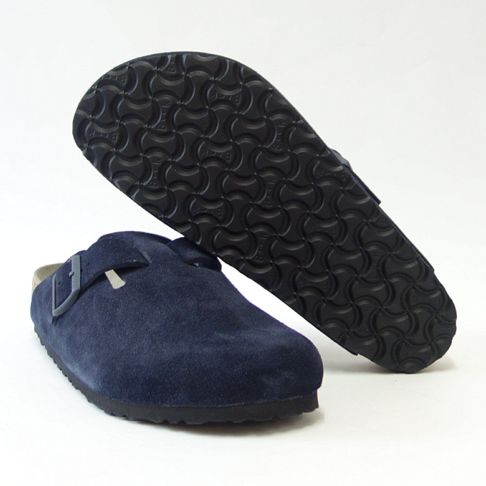ビルケンシュトック BIRKENSTOCK Boston SFB(ボストン ソフトフットベッド)メンズ 幅広(レギュラーフィット) 1023910(スエードレザー/ネイビー) サボ クロッグ ドイツ製快適サンダル 「靴」