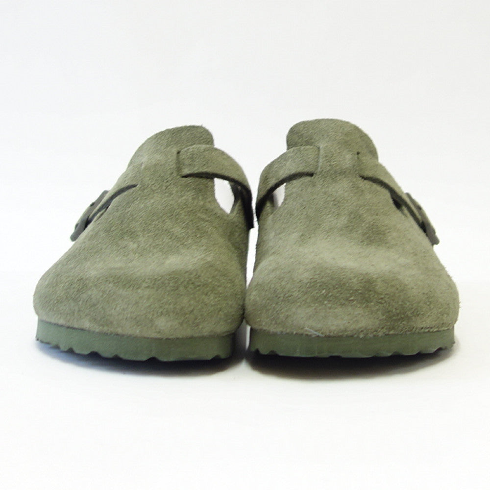 ビルケンシュトック BIRKENSTOCK Boston(ボストン)レディース 幅狭(ナローフィット) 1024714(スエードレザー/グリーン) サボ クロッグ ドイツ製快適サンダル 「靴」