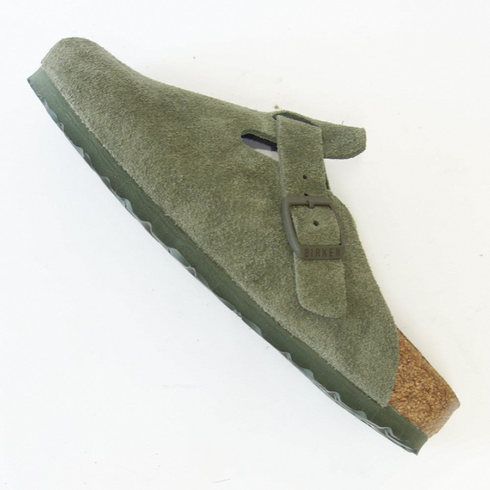 ビルケンシュトック BIRKENSTOCK Boston(ボストン)レディース 幅狭(ナローフィット) 1024714(スエードレザー/グリーン) サボ クロッグ ドイツ製快適サンダル 「靴」