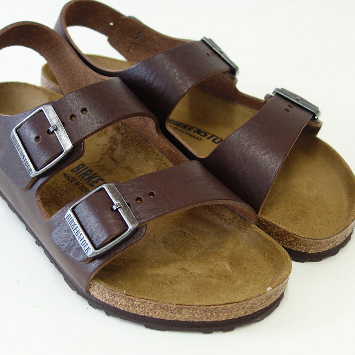 BIRKENSTOCKビルケンシュトックMILANO(ミラノ)1024911ヴィンテージウッドロースト(メンズレギュラーフィット幅広)天然皮革ドイツ製コンフォートサンダル正規品「靴」