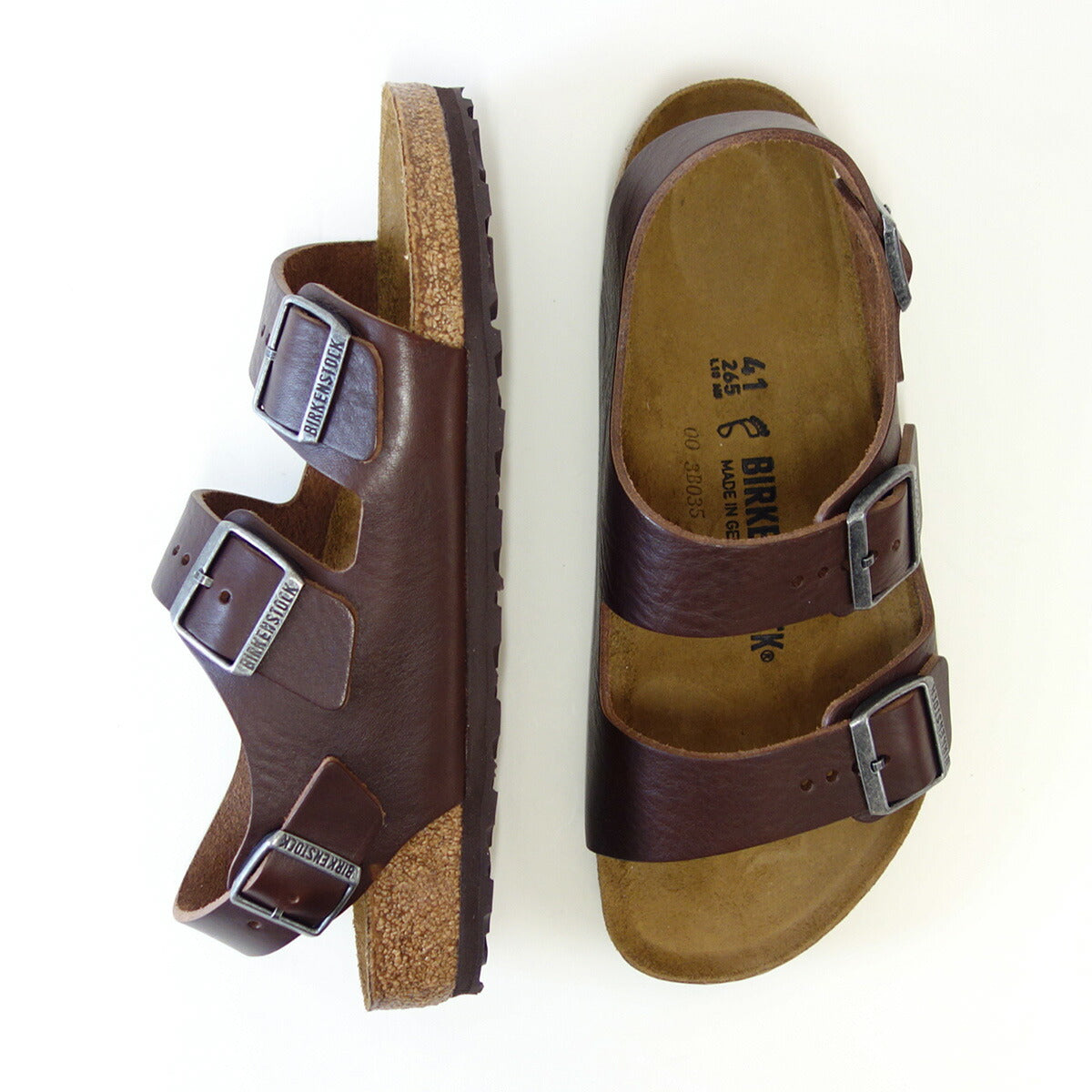 BIRKENSTOCKビルケンシュトックMILANO(ミラノ)1024911ヴィンテージウッドロースト(メンズレギュラーフィット幅広)天然皮革ドイツ製コンフォートサンダル正規品「靴」