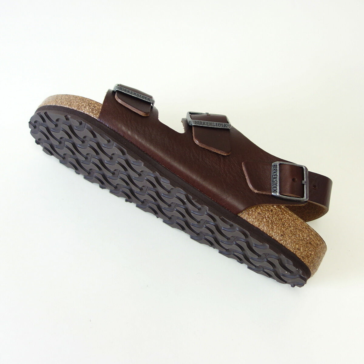 BIRKENSTOCKビルケンシュトックMILANO(ミラノ)1024911ヴィンテージウッドロースト(メンズレギュラーフィット幅広)天然皮革ドイツ製コンフォートサンダル正規品「靴」