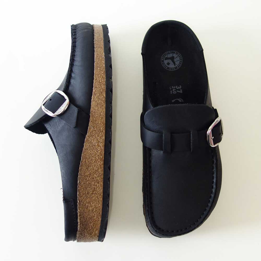 ビルケンシュトックBIRKENSTOCKBuckley(バックリー)幅狭(ナローフィット)1024942(オイルドヌバックレザー/ブラック)サボクロッグ快適サンダル「靴」