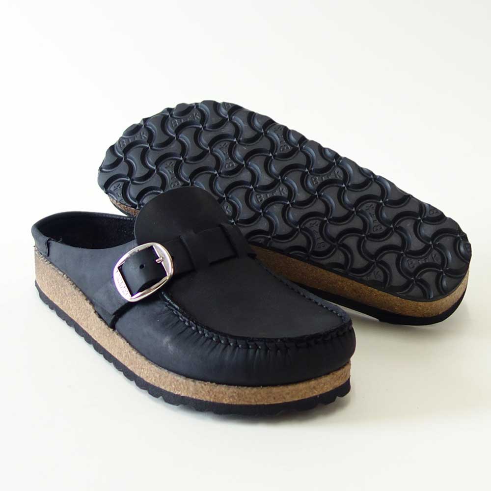 ビルケンシュトックBIRKENSTOCKBuckley(バックリー)幅狭(ナローフィット)1024942(オイルドヌバックレザー/ブラック)サボクロッグ快適サンダル「靴」