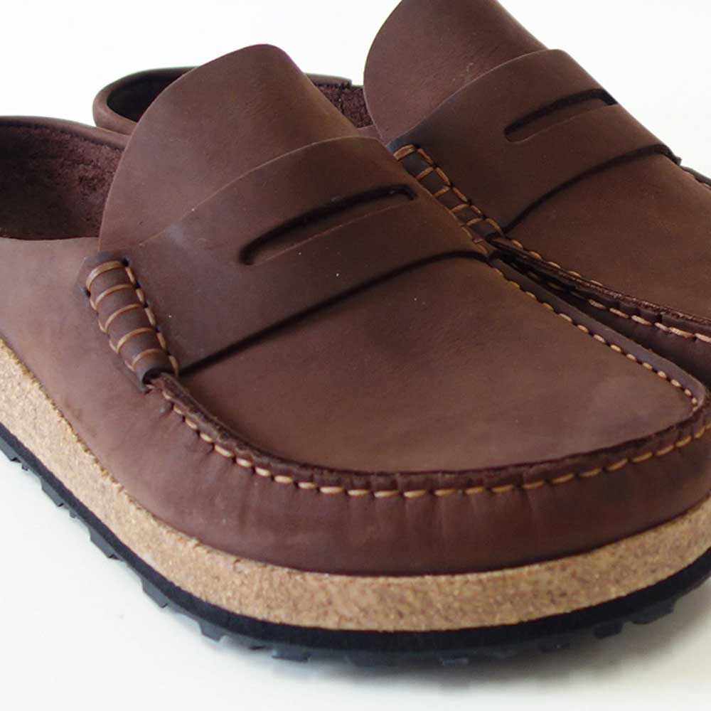 ビルケンシュトックBIRKENSTOCKNaples(ネープルス)幅広(レギュラーフィット)1025033(オイルヌバックレザー/ハバナ)メンズサボクロッグ快適サンダル「靴」